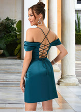 Load image into Gallery viewer, Macie Off the Shoulder Sheath/Column Satin Dresses HDOP0022543