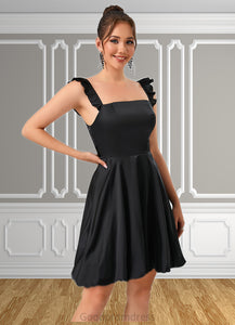 Lina Square A-line Satin Dresses HDOP0022546