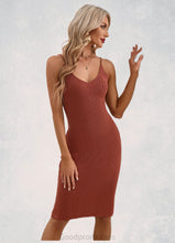 Load image into Gallery viewer, Alicia Bow V-Neck Elegant Bodycon Cotton Blends Midi Dresses HDOP0022554