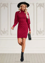 Load image into Gallery viewer, Mollie High Neck Elegant Bodycon Cotton Blends Mini Dresses HDOP0022559