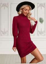 Load image into Gallery viewer, Mollie High Neck Elegant Bodycon Cotton Blends Mini Dresses HDOP0022559