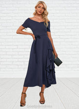 Load image into Gallery viewer, Shayna V-Neck Elegant A-line Cotton Blends Midi Dresses HDOP0022561