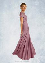 Load image into Gallery viewer, Jenny A-Line Boatneck Sequins Chiffon Floor-Length Dress HDOP0022619