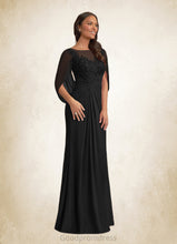 Load image into Gallery viewer, Eva A-Line Lace Capelet Chiffon Floor-Length Dress HDOP0022620