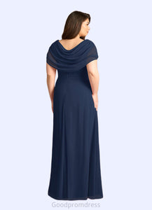 Madilyn A-Line Side Slit Chiffon Floor-Length Dress HDOP0022622
