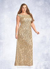 Load image into Gallery viewer, Kaitlynn A-Line Off the Shoulder Lace Floor-Length Dress HDOP0022628