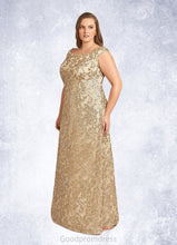 Load image into Gallery viewer, Kaitlynn A-Line Off the Shoulder Lace Floor-Length Dress HDOP0022628