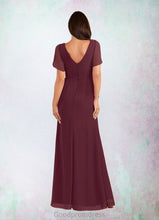 Load image into Gallery viewer, Mckayla Sheath V-Neck Pleated Chiffon Floor-Length Dress HDOP0022630