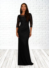 Load image into Gallery viewer, Mariela Mermaid Scoop Lace Lace Floor-Length Dress HDOP0022631