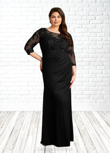 Mariela Mermaid Scoop Lace Lace Floor-Length Dress HDOP0022631