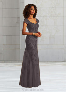 Rosa Mermaid Queen Anne Sequins Lace Floor-Length Dress HDOP0022641