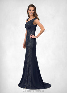 Ally Mermaid Sequins Lace Sweep train Dress HDOP0022643