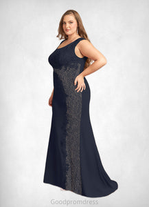 Ally Mermaid Sequins Lace Sweep train Dress HDOP0022643