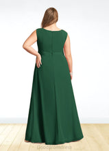 Load image into Gallery viewer, Yvonne A-Line Lace Chiffon Floor-Length Dress HDOP0022644