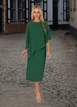 Load image into Gallery viewer, Cornelia Sheath Sequins Chiffon Midi Length Dress HDOP0022645