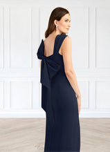 Load image into Gallery viewer, Nydia Sheath Side Slit Stretch Crepe Floor-Length Dress HDOP0022647