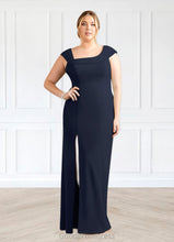 Load image into Gallery viewer, Nydia Sheath Side Slit Stretch Crepe Floor-Length Dress HDOP0022647