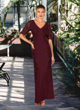 Load image into Gallery viewer, Carissa Sheath Lace Stretch Crepe Floor-Length Dress HDOP0022650