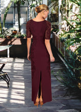 Load image into Gallery viewer, Carissa Sheath Lace Stretch Crepe Floor-Length Dress HDOP0022650