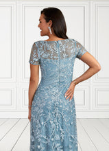 Load image into Gallery viewer, Alena A-Line Boatneck Lace Floor-Length Dress HDOP0022651