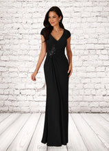 Load image into Gallery viewer, Willow Mermaid V-Neck Sequins Lace Floor-Length Dress HDOP0022653
