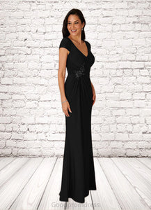 Willow Mermaid V-Neck Sequins Lace Floor-Length Dress HDOP0022653