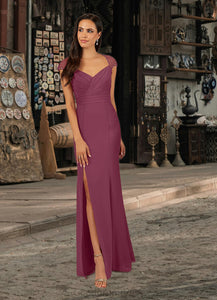Jaqueline Mermaid Sequins Chiffon Floor-Length Dress HDOP0022655