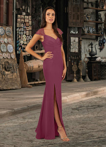 Jaqueline Mermaid Sequins Chiffon Floor-Length Dress HDOP0022655