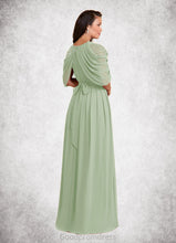 Load image into Gallery viewer, Sadie A-Line Sequins Chiffon Floor-Length Dress HDOP0022659