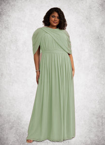 Sadie A-Line Sequins Chiffon Floor-Length Dress HDOP0022659