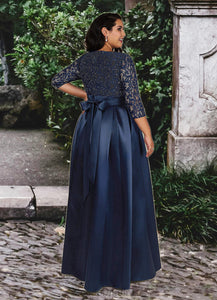 Payten A-Line Sequins Lace Floor-Length Dress HDOP0022661