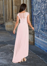 Load image into Gallery viewer, Henrietta A-Line Lace Chiffon Asymmetrical Dress HDOP0022669