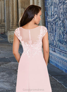 Henrietta A-Line Lace Chiffon Asymmetrical Dress HDOP0022669