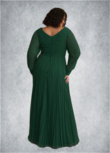 Load image into Gallery viewer, Vivien A-Line Pleated Chiffon Floor-Length Dress HDOP0022670