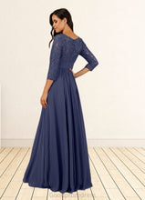 Load image into Gallery viewer, Emerson A-Line Sequins Chiffon Floor-Length Dress HDOP0022674