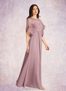 Haylee A-Line Sequins Chiffon Floor-Length Dress HDOP0022676