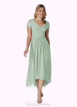 Load image into Gallery viewer, Marley A-Line Lace Chiffon Asymmetrical Dress HDOP0022678