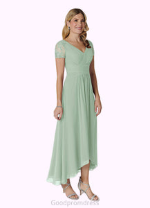 Marley A-Line Lace Chiffon Asymmetrical Dress HDOP0022678