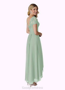 Marley A-Line Lace Chiffon Asymmetrical Dress HDOP0022678