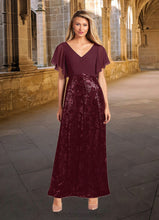 Load image into Gallery viewer, Jade A-Line Sequins Chiffon Ankle-Length Dress HDOP0022690