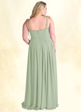 Load image into Gallery viewer, Anika Box Pleated Chiffon A-Line Dress Dusty Sage HDOP0022723