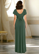 Load image into Gallery viewer, Kaylin A-Line Corset Luxe Knit Floor-Length Dress Eucalyptus HDOP0022729