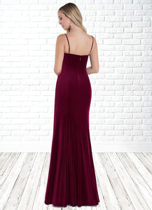 Destiny Mermaid Velvet Floor-Length Dress Cabernet HDOP0022736