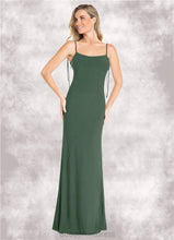 Load image into Gallery viewer, Miah Sheath Bow Luxe Knit Floor-Length Dress Eucalyptus HDOP0022744
