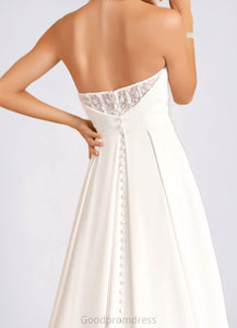Jaidyn A-Line Sequins Crepe Back Satin Chapel Train Dress Diamond White HDOP0022750
