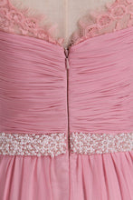 Load image into Gallery viewer, Bridesmaid Dresses A Line V Neck Beaded Waistline Chiffon With Ruffles