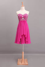 Load image into Gallery viewer, Splendid A Line Short/Mini Homecoming Dresses Beaded Bodice With Layered Chiffon Skirt