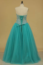 Load image into Gallery viewer, Sweetheart Beaded Bodice Quinceanera Dresses Ball Gown Floor Length Tulle