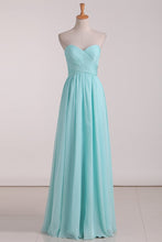 Load image into Gallery viewer, A Line Sweetheart A Line Bridesmaid Dresses With Ruffles Chiffon