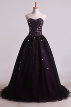 Load image into Gallery viewer, Quinceanera Dresses Ball Gown Sweetheart Floor Length With Beading And Rhinestone